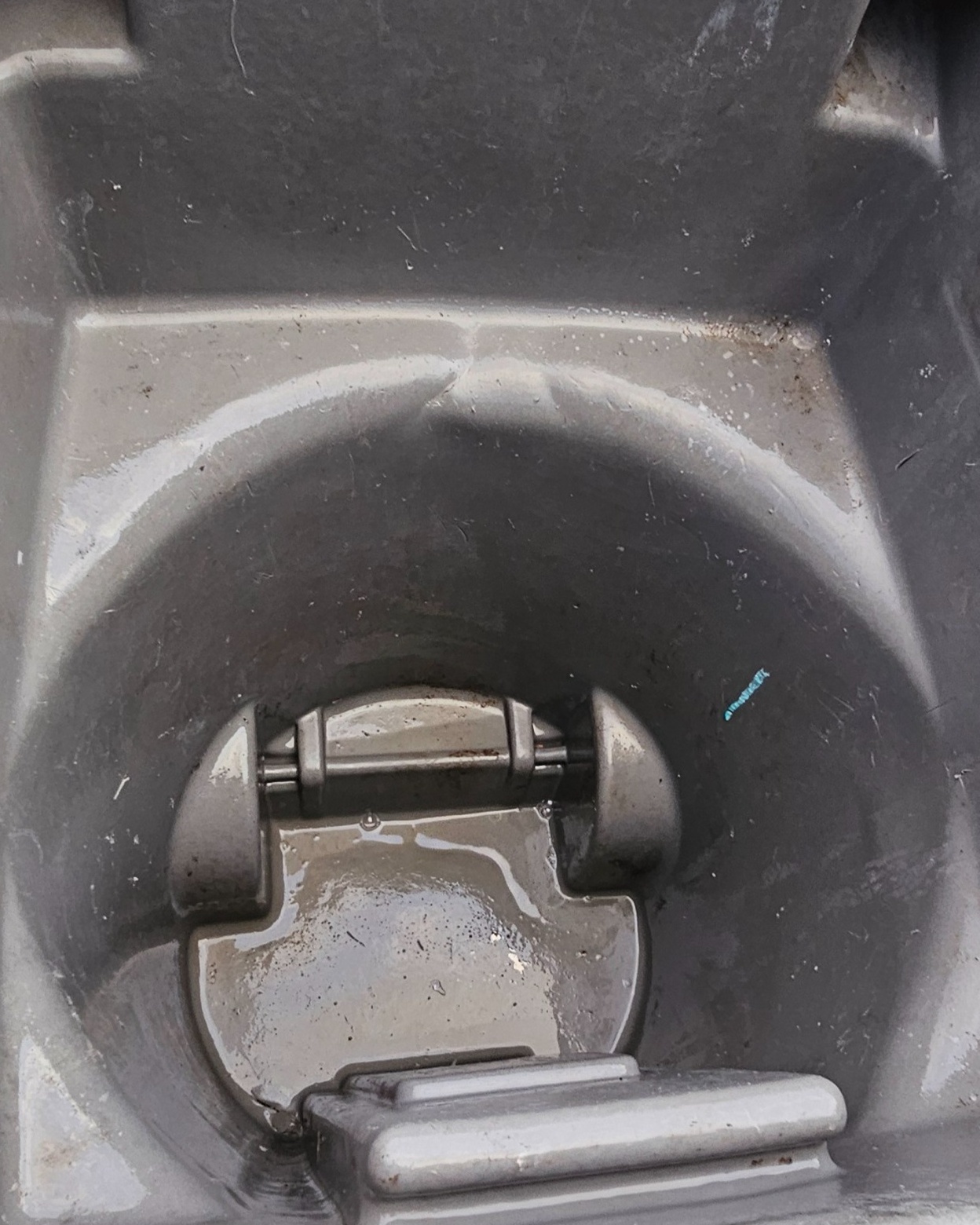 Inside of the bin visibly cleaner after Stink Stoppers service